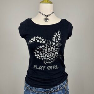 y2k playgirl baby tee